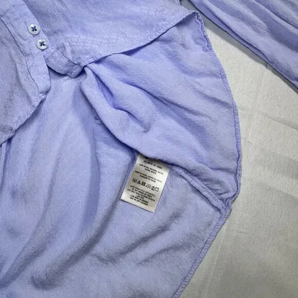 Maeve Pintuck Button Blouse Lavender Women’s 6 Peasant Cottagecore Puff Boho - Picture 11 of 16